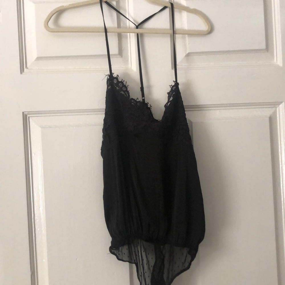 Lacy Satin Body Suit Free People